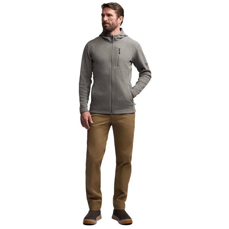 SITKA Snowcrest Full-Zip Hoodie Fleece - Men's Woodsmoke Heather