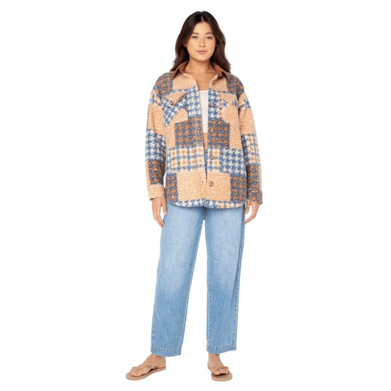 Roxy Overlander Plaid Jacket - Women's Captains Blue Portos Patchwork