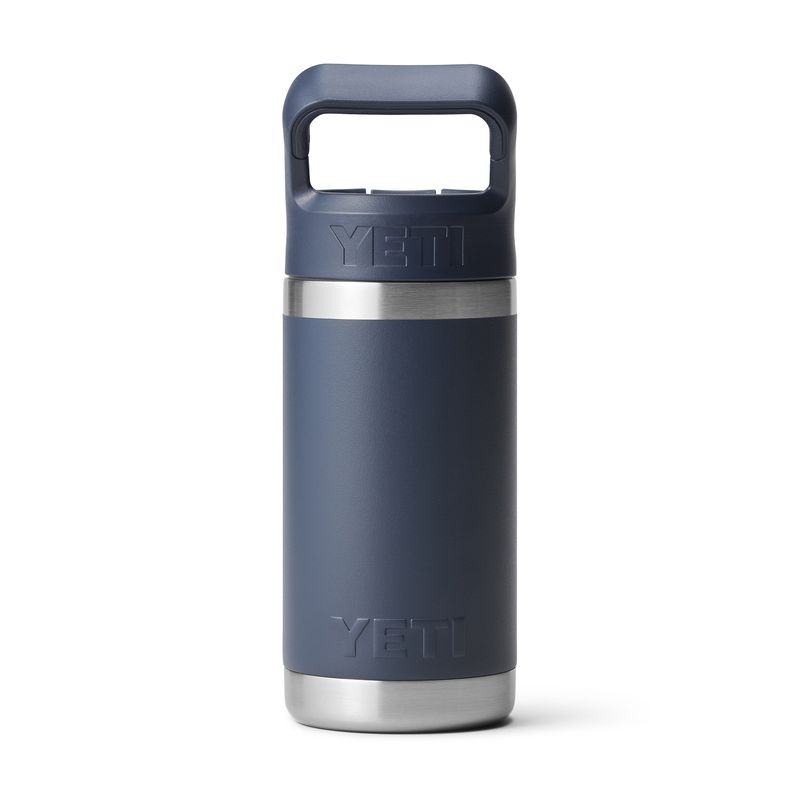 YETI Rambler Jr 12 oz Water Bottle with Straw Cap Navy