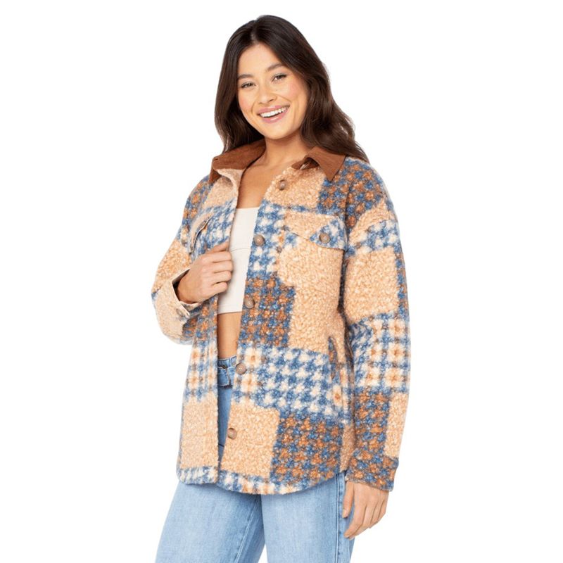 Roxy Overlander Plaid Jacket - Women's Captains Blue Portos Patchwork