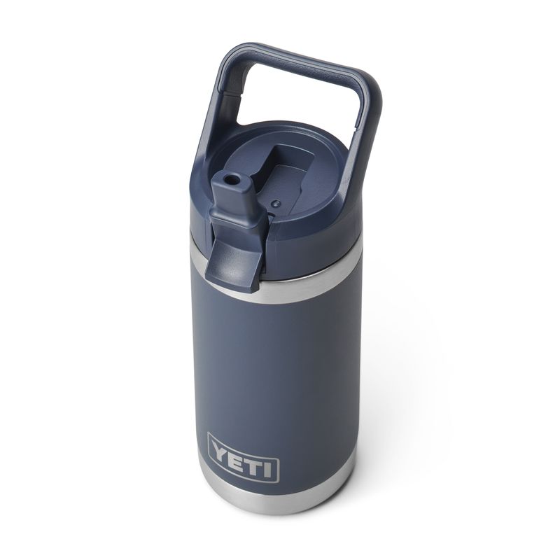 YETI Rambler Jr 12 oz Water Bottle with Straw Cap Navy