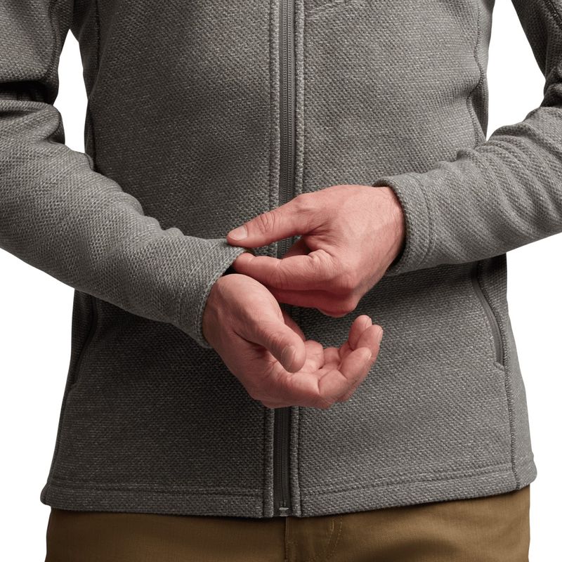 SITKA Snowcrest Full-Zip Hoodie Fleece - Men's Woodsmoke Heather