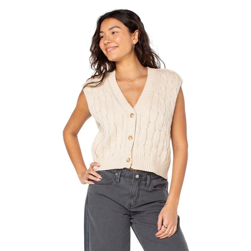 Roxy Easy A Vest - Women's Parchment Solid
