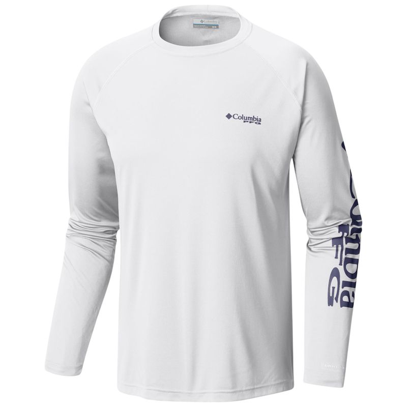 Columbia Terminal Tackle Shirt - Men's White/Nightshade Logo