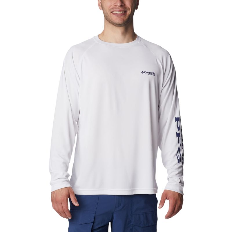 Columbia Terminal Tackle Shirt - Men's White/Nightshade Logo
