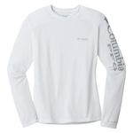 PFG Tidal Tee II Long Sleeve Shirt White / Cirrus Grey