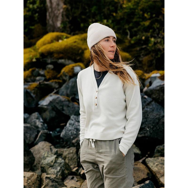 Free Fly Waffle Henley Long-Sleeve Top - Women's Fig