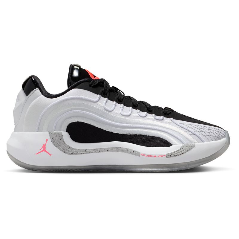 Jordan Luka 4 Basketball Shoe - Youth White / Bright Crimson / Black / Wolf Grey