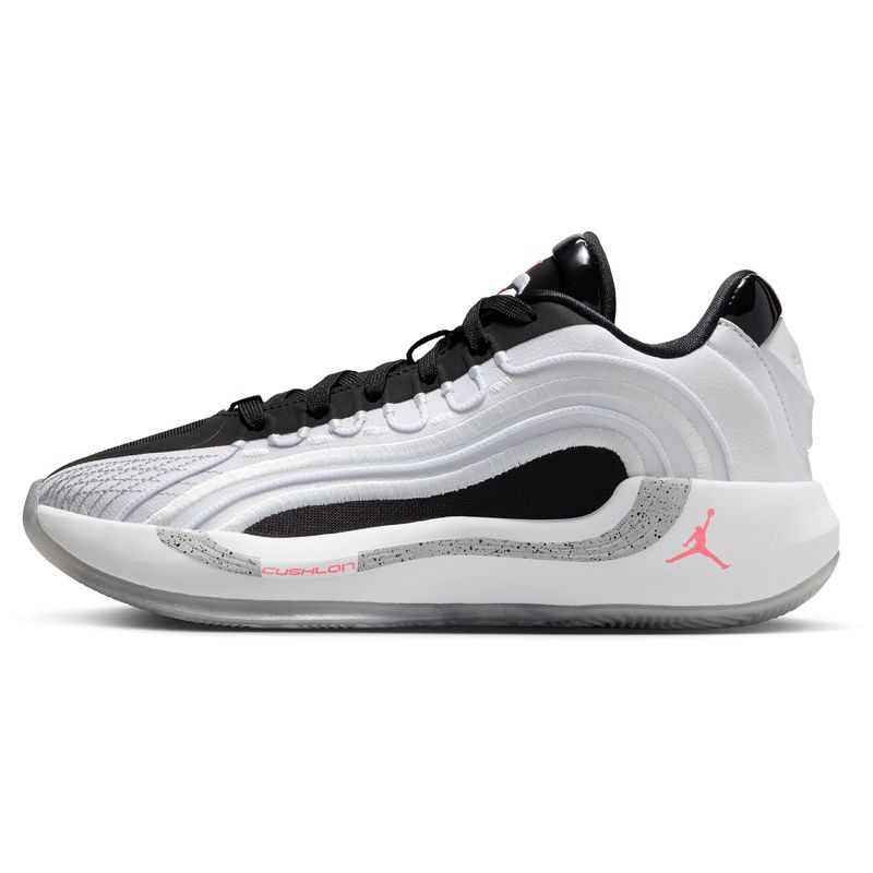 Jordan Luka 4 Basketball Shoe - Youth White / Bright Crimson / Black / Wolf Grey