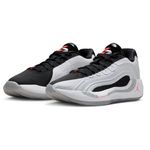 Jordan Luka 4 Basketball Shoe - Youth White / Bright Crimson / Black / Wolf Grey