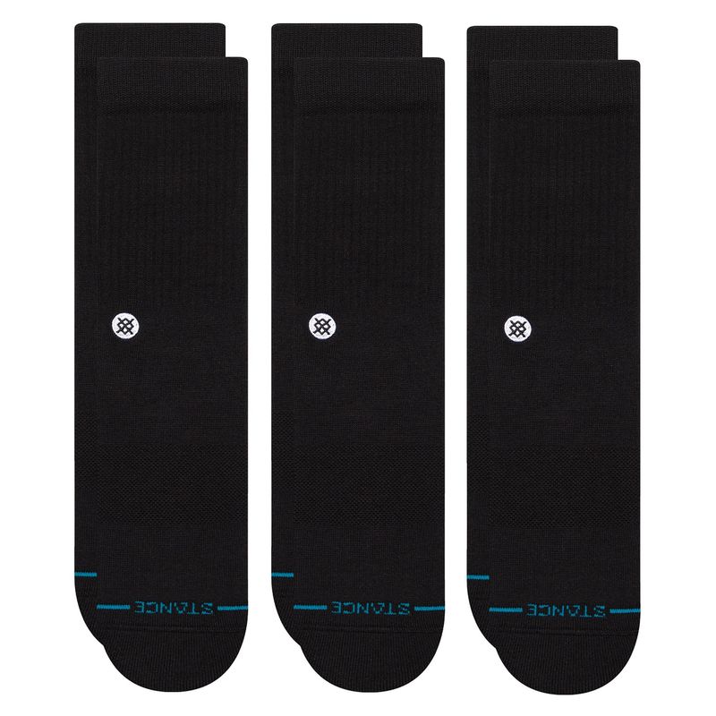 Stance Sock Icon (3 Pack) Black