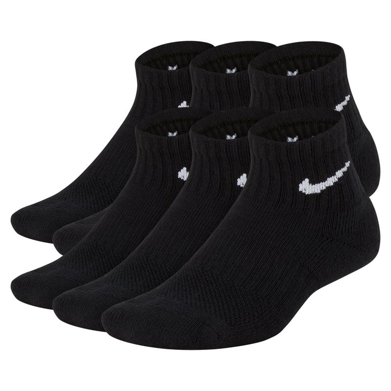 Nike Everyday Ankle Sock - Youth (6 Pack) Black / White