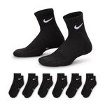 Nike Everyday Ankle Sock - Youth (6 Pack) Black / White
