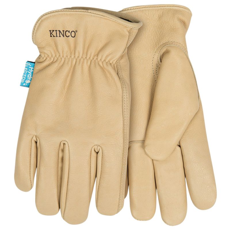 Kinco HydroFlector Lined Water-Resistant Premium Grain Cowhide Driver Glove Light Tan