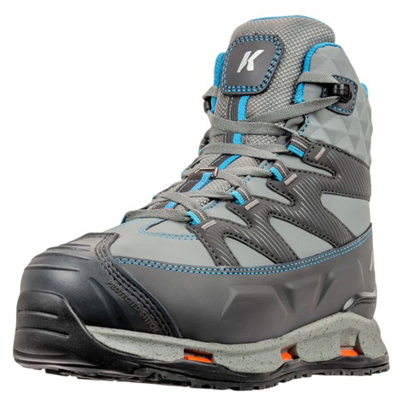 Korkers Bantam Lite Sole with Felt and Kling-On - Women's Grey / Aqua