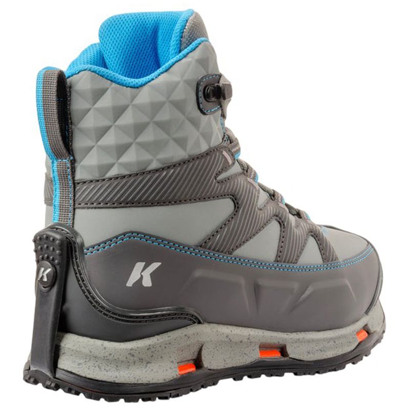 Korkers Bantam Lite Sole with Felt and Kling-On - Women's Grey / Aqua