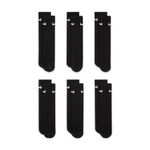 Nike Everyday Cushioned Crew Sock - Kids' (6 Pack) Black / White