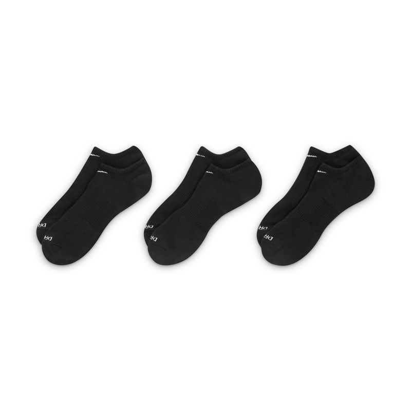 Nike Everyday Plus Cushion No-Show Sock (3 Pack) Black / White
