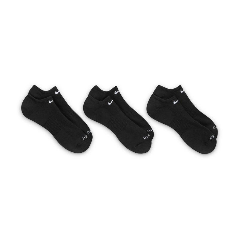 Nike Everyday Plus Cushion No-Show Sock (3 Pack) Black / White