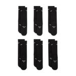 Nike Everyday Cushioned Crew Sock - Kids' (6 Pack) Black / White