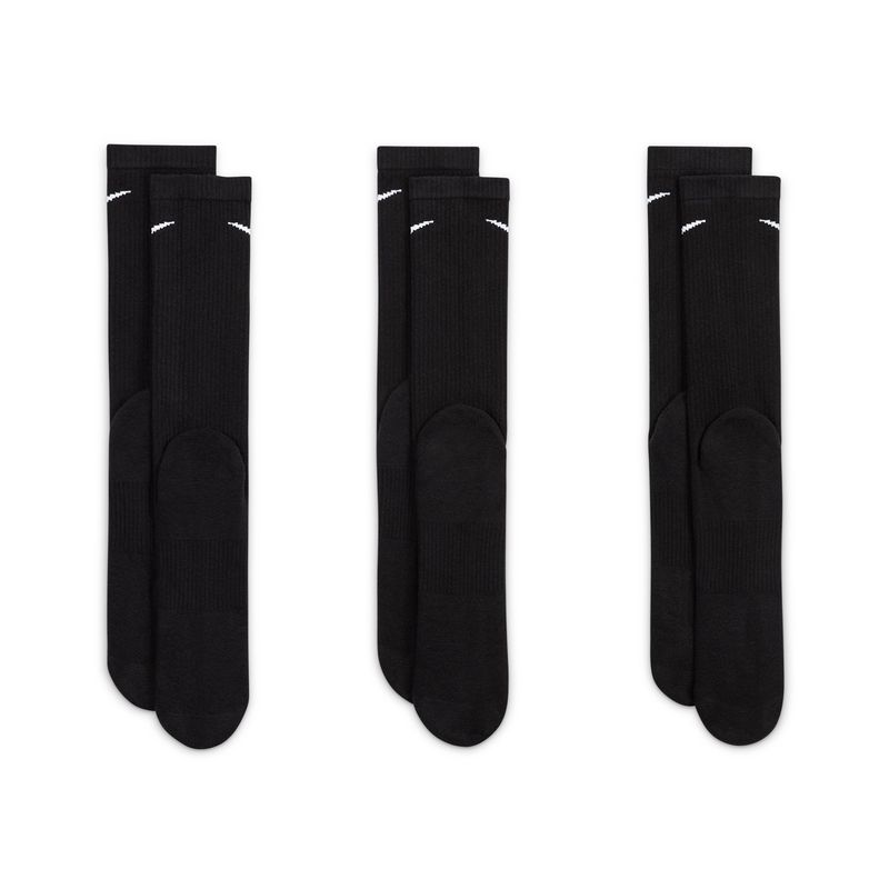 Nike Everyday Plus Cushioned Crew Sock (3 Pack) Black / White