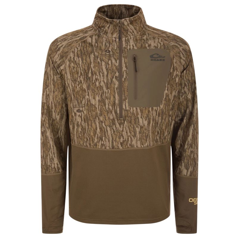 Drake EST Offset 1.0 Half Zip Hunting Jacket - Men's Bottomland