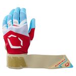 EvoShield Carbyne X-SRZ Red White & Ice Baseball Batting Glove - Kids' Red / White / Ice
