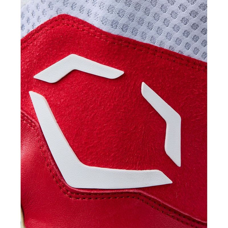 EvoShield Carbyne X-SRZ Red White & Ice Baseball Batting Glove - Kids' Red / White / Ice