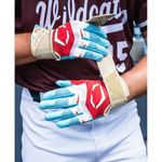 EvoShield Carbyne X-SRZ Red White & Ice Baseball Batting Glove - Kids' Red / White / Ice