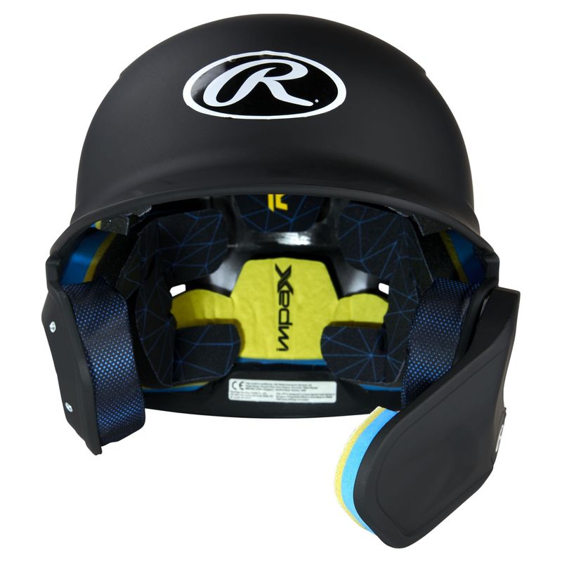 Rawlings Mach Adjust With RHB Extension Batting Helmet Black