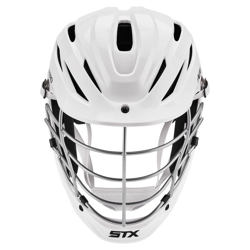 STX Aero Lacrosse Helmet - Men's White / White / Silver / White