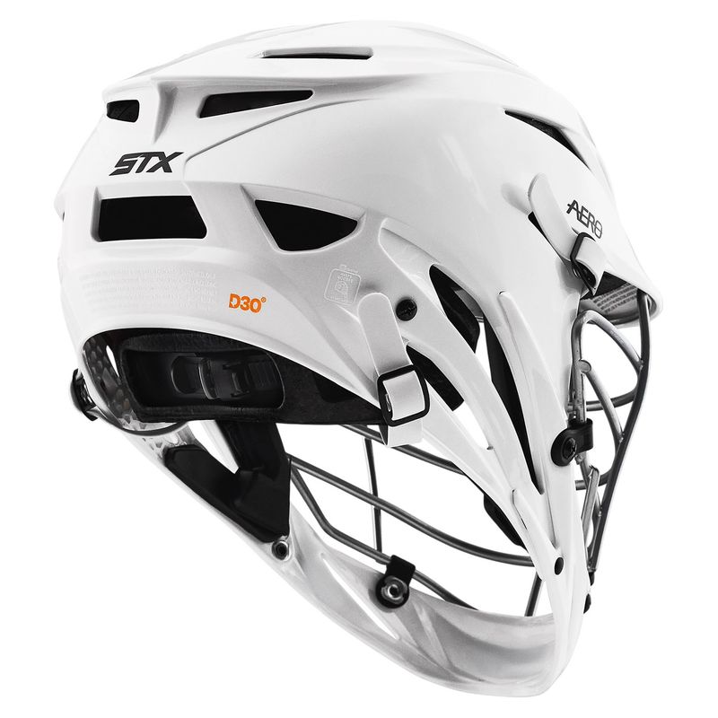 STX Aero Lacrosse Helmet - Men's White / White / Silver / White
