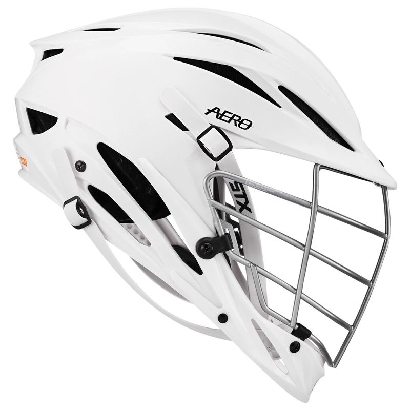 STX Aero Lacrosse Helmet - Men's White / White / Silver / White