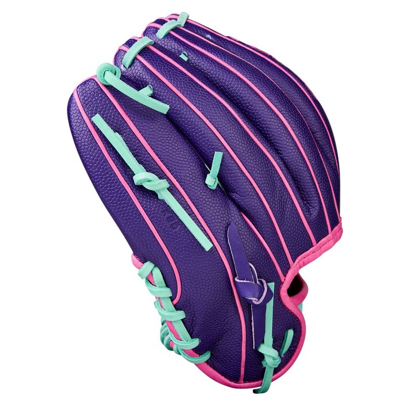 Wilson A2000 DP15SS Baseball Glove - 2025 Purple / Purple SuperSkin / Flamingo Pink / Seafoam