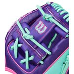 Wilson A2000 DP15SS Baseball Glove - 2025 Purple / Purple SuperSkin / Flamingo Pink / Seafoam