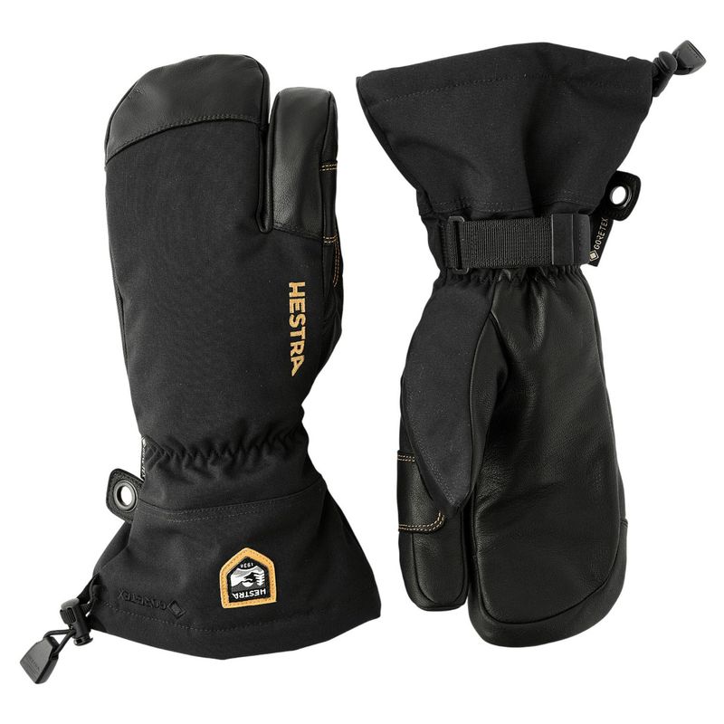 Hestra Army Leather GORE-TEX 3-Finger Black / Black