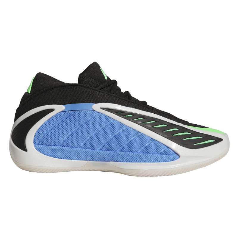 adidas Anthony Edwards 2 Basketball Shoe - Men's Blue Fusion / Zero Metallic / Lime Burst