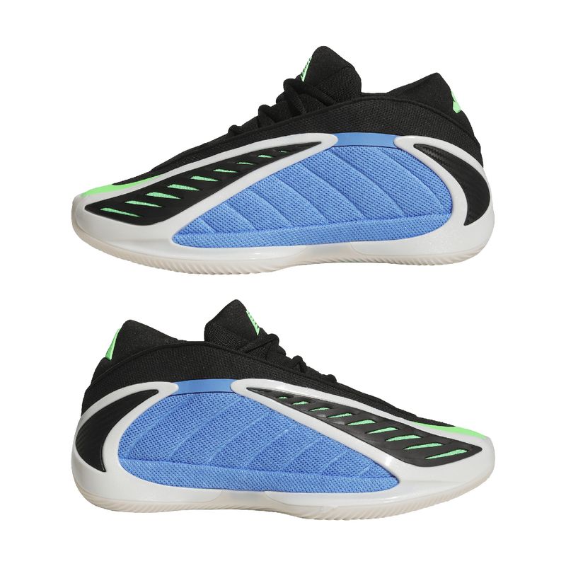 adidas Anthony Edwards 2 Basketball Shoe - Men's Blue Fusion / Zero Metallic / Lime Burst