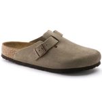 Birkenstock Boston Soft Footbed Suede Clog Taupe