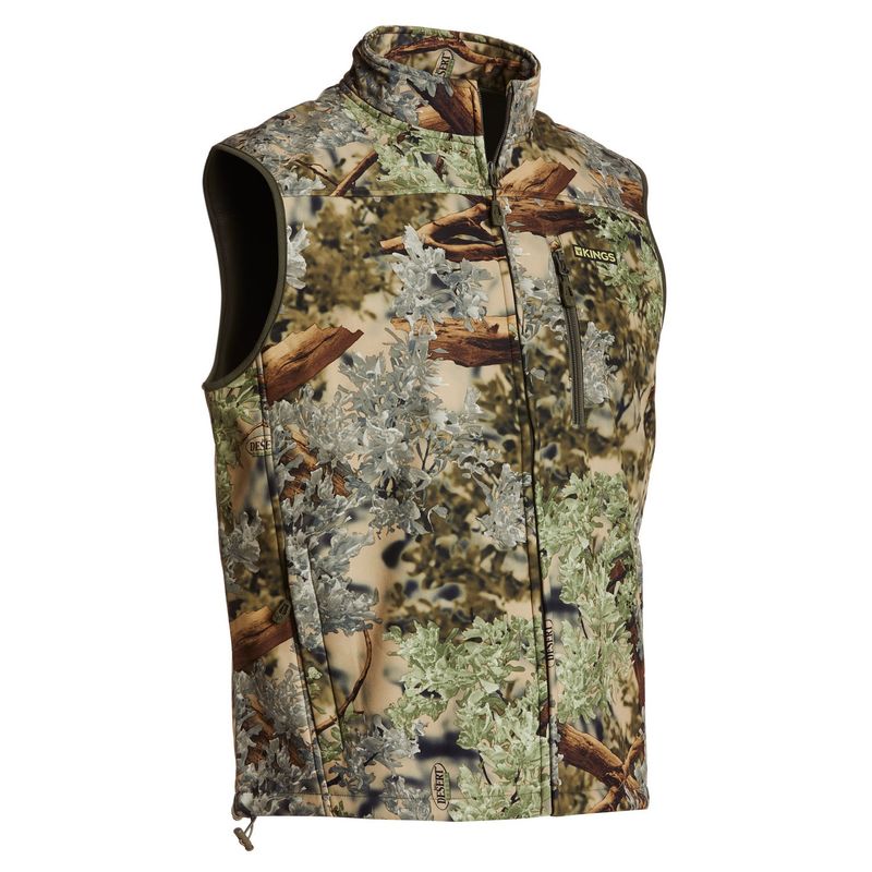 King's Camo Hunter Soft Shell Vest - Mens Desert Shadow
