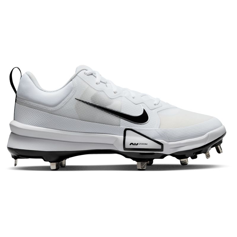 Nike Force Zoom Trout 9 Pro Baseball Cleat - Men's White / Black Pure Platinum