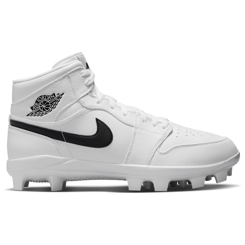 Nike Jordan 1 Retro MCS Molded Baseball Cleat - Men's White / Black
