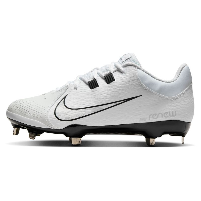 Nike Hyperdiamond 4 Pro Molded Softball Cleat - Women's White / Wolf Grey Black
