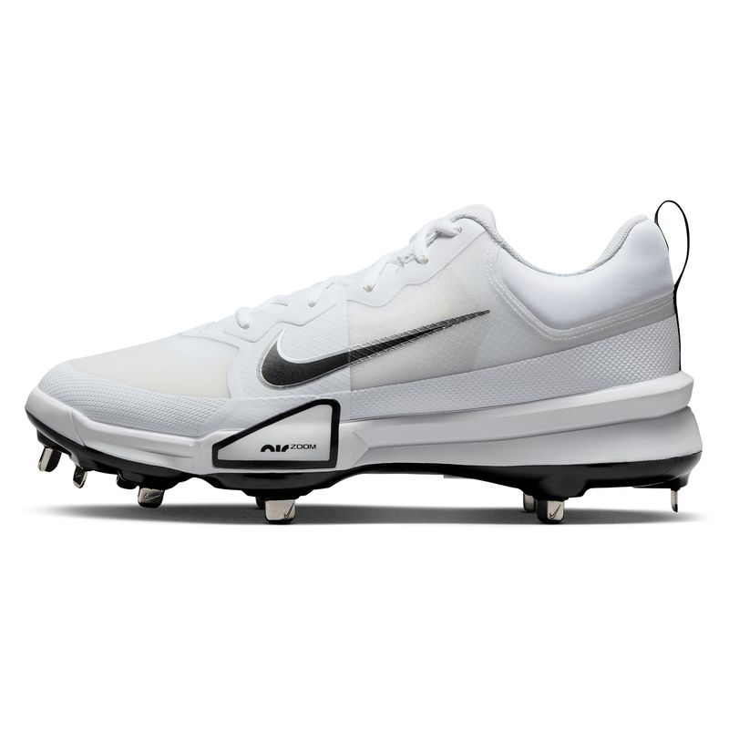 Nike Force Zoom Trout 9 Pro Baseball Cleat - Men's White / Black Pure Platinum
