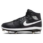 Nike Jordan 1 Retro Metal Baseball Cleat - Men's Black / White / White