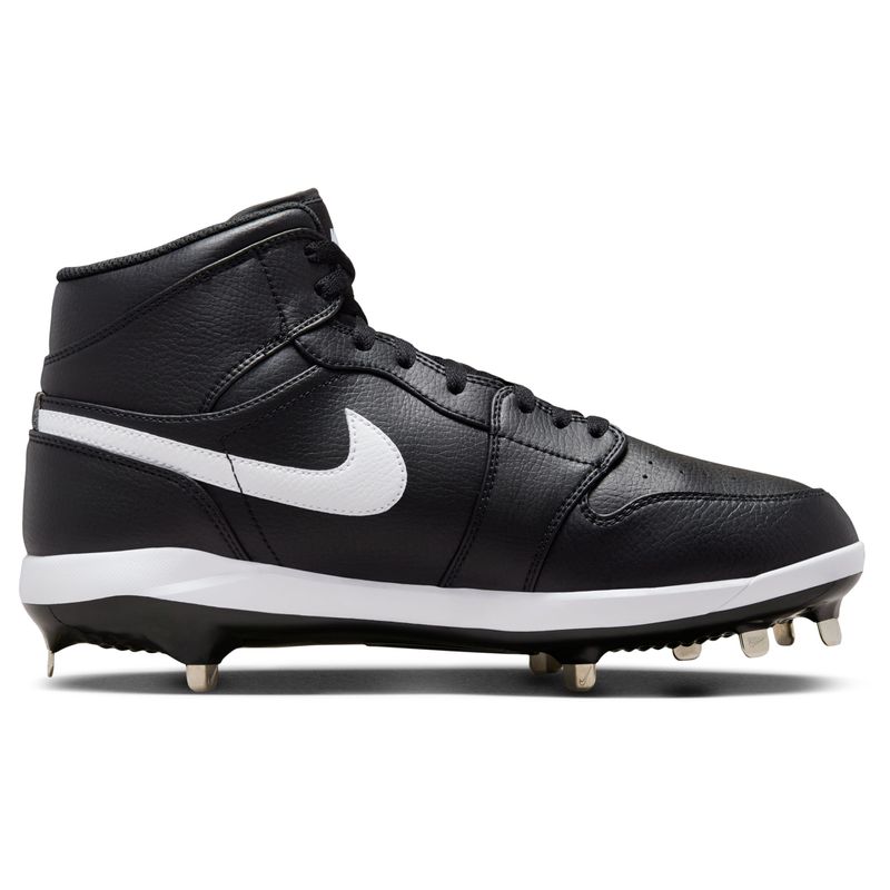 Nike Jordan 1 Retro Metal Baseball Cleat - Men's Black / White / White