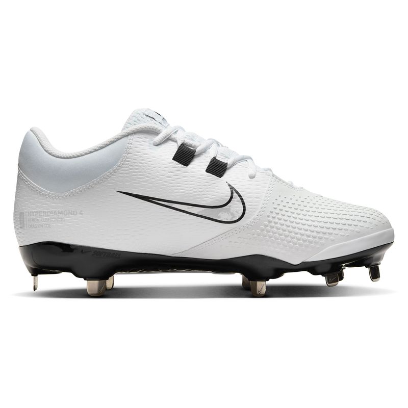 Nike Hyperdiamond 4 Pro Molded Softball Cleat - Women's White / Wolf Grey Black