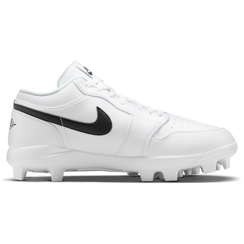 Nike Jordan 1 Retro MCS Low Molded Baseball Cleat - Men's White / Black