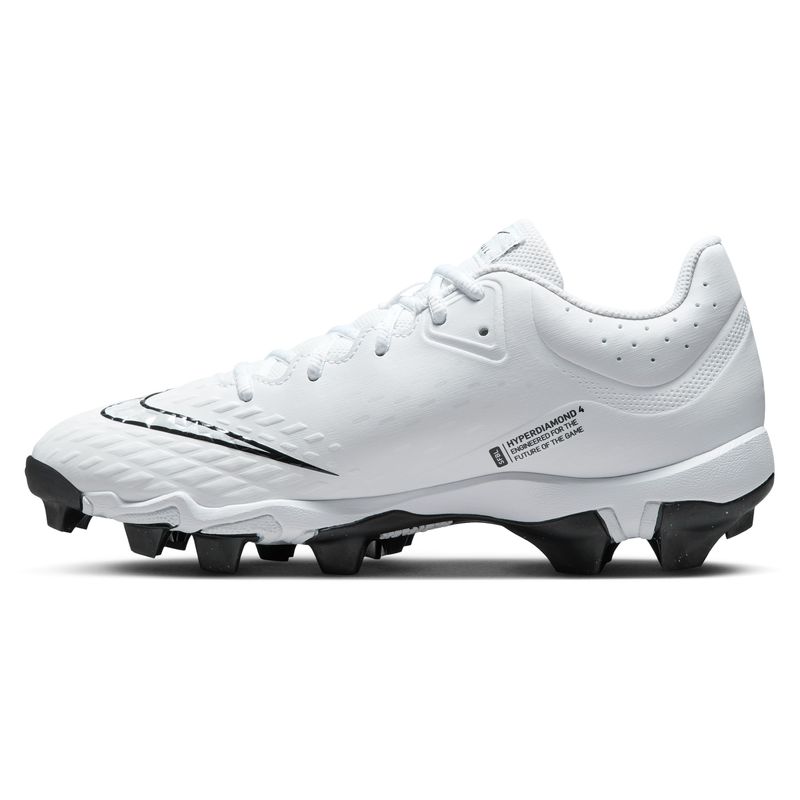 Nike Hyperdiamond 4 Keystone Molded Baseball Cleat - Women's White / Pure Platinum Black