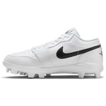 Nike Jordan 1 Retro MCS Low Molded Baseball Cleat - Men's White / Black